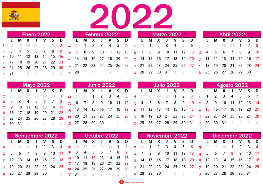 calendario 2022 españa