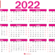 Calendario 2022 italiano con festività da stampare