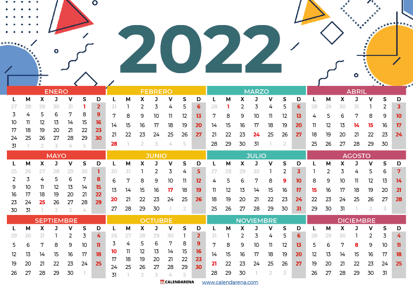 calendario 2022 para imprimir argentina