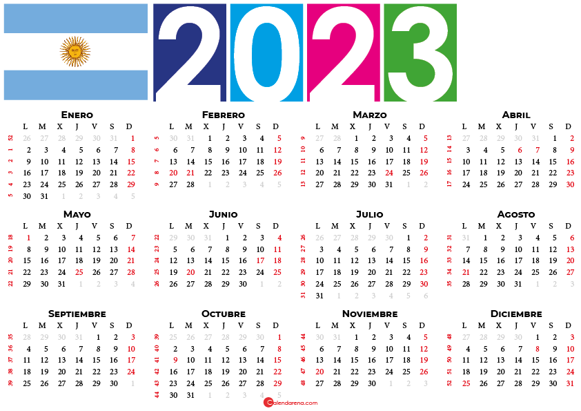 calendario 2023 argentina