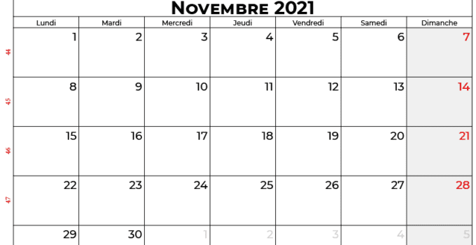 calendrier novembre 2021 swisse