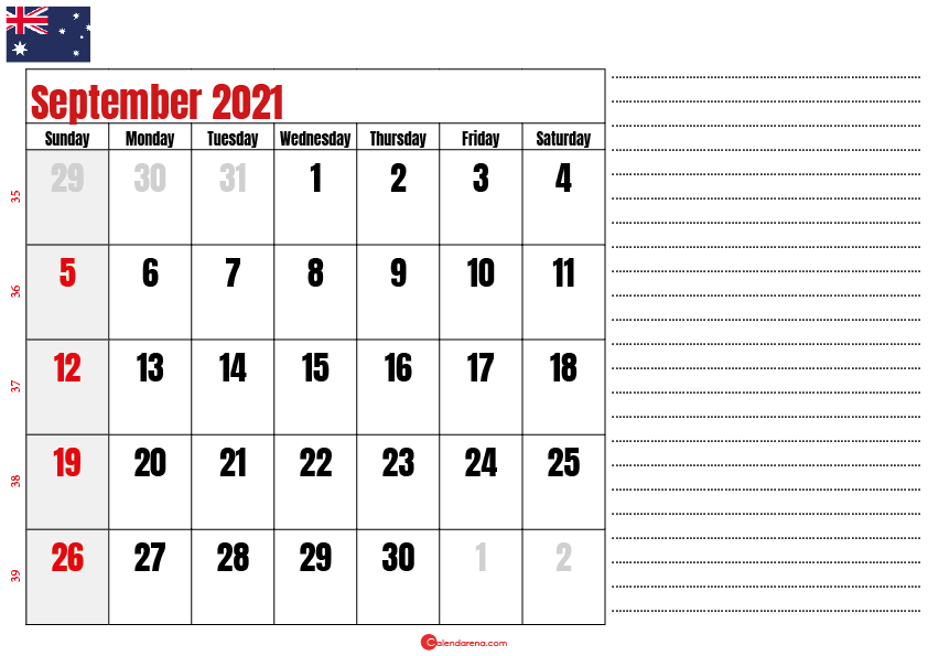 printable september 2021 calendar au