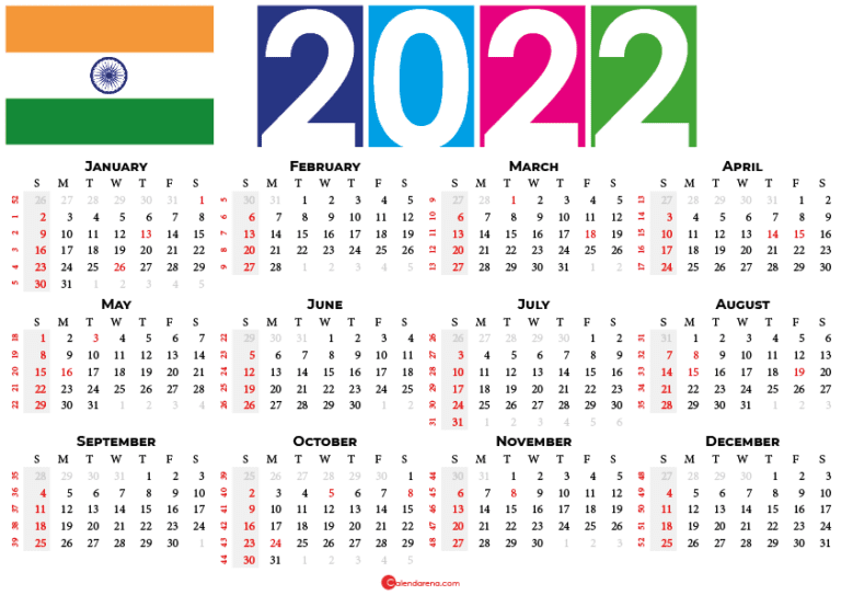 india holiday 2022 best printable calendar india holiday 2022 best