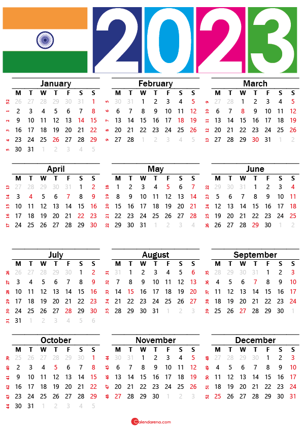 download free 2022 calendar india with indian holidays