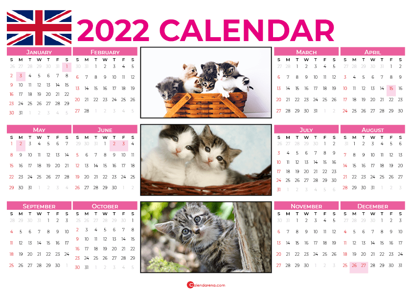 Funny 2022 Calendar of United kingdom