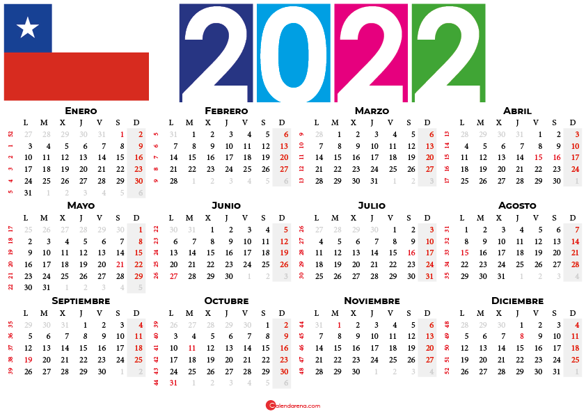 calendario 2022 festivos chilie