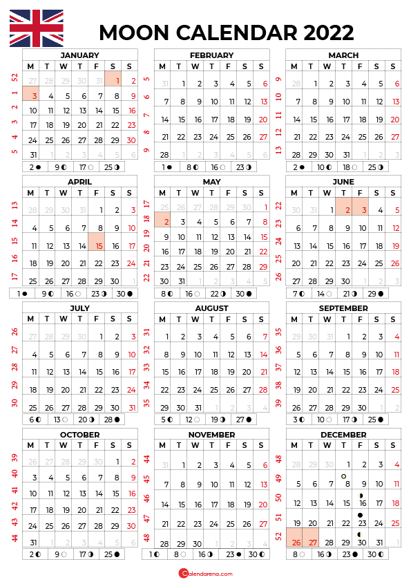 moon calendar 2022 uk