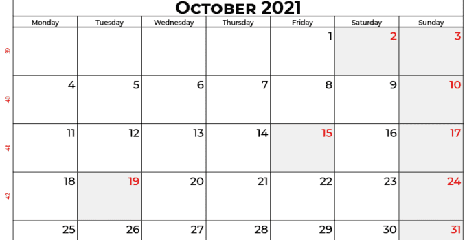 october 2021 calendar india
