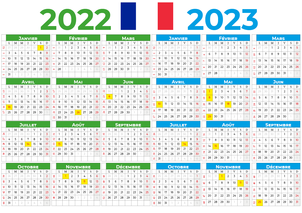 Calendrier 2022 2023 Pdf Calendrier 2022 Avec Semaine France