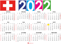 calendrier 2022 à imprimer suisse
