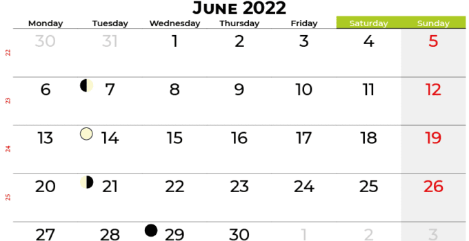 june 2022 calendar australia