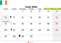 june 2022 calendar ireland