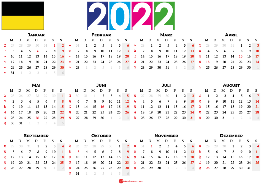 kalender 2022 baden württemberg