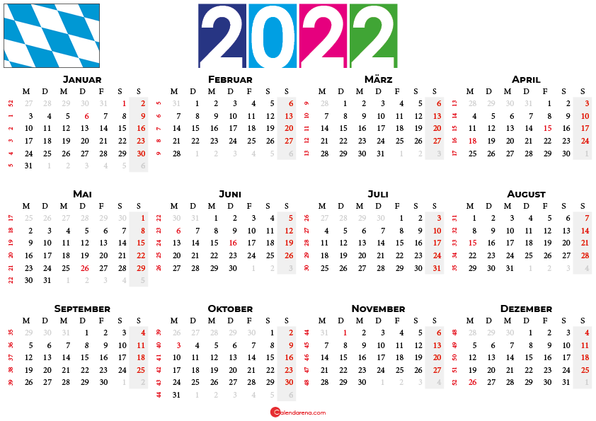 kalender 2022 bayern