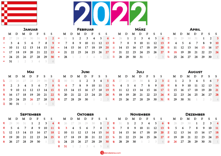  Foto zu Kalender 2022 Bremen Zum Ausdrucken 