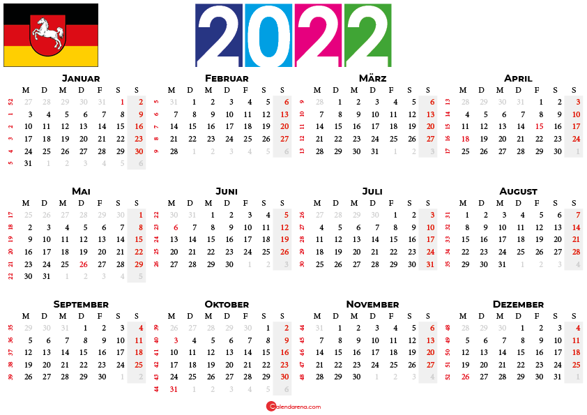 kalender 2022 niedersachsen