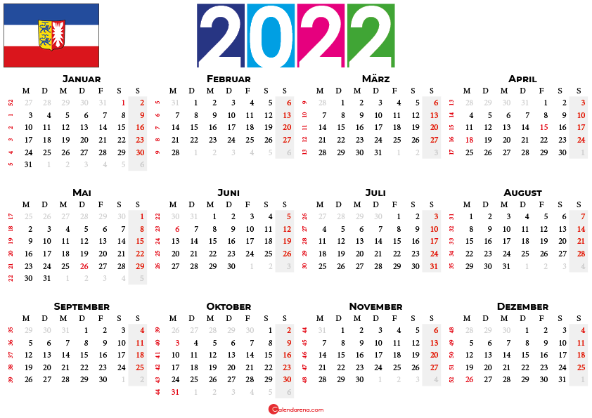 kalender 2022 schleswig holstein