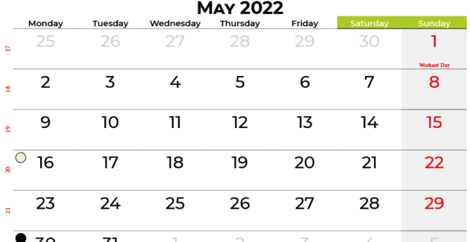 may 2022 calendar south africa