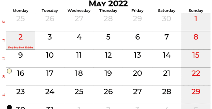 May 2022 Calendar With Holidays May 2022 Calendar With Holidays Calendarena