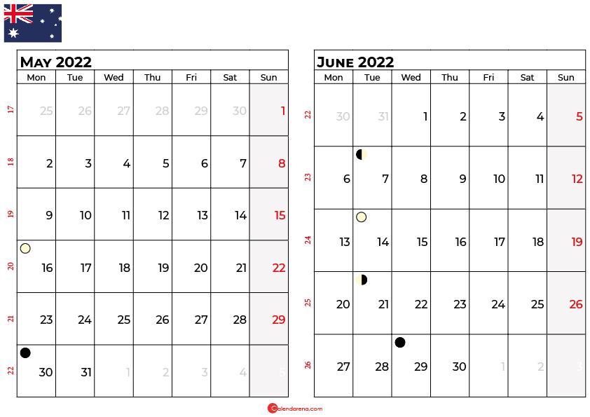 may june calendar 2022