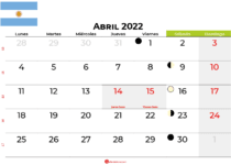 calendario abril 2022 argentina