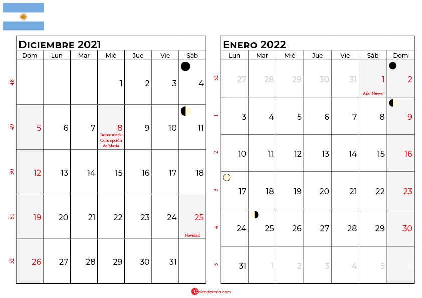 calendario-diciembre-2021-enero-2022-argentina