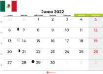 calendario junio 2022 México