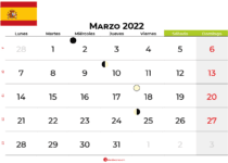 calendario marzo 2022 España