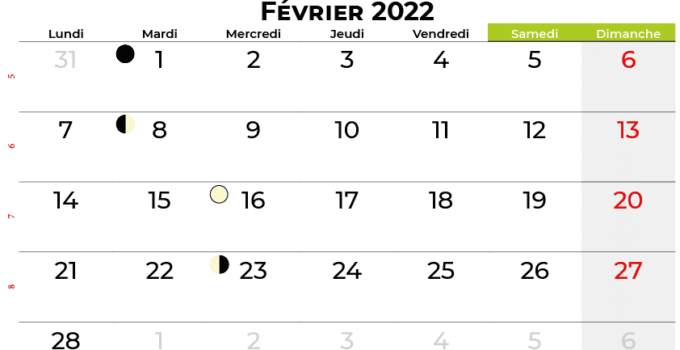 calendrier février 2022 suisse
