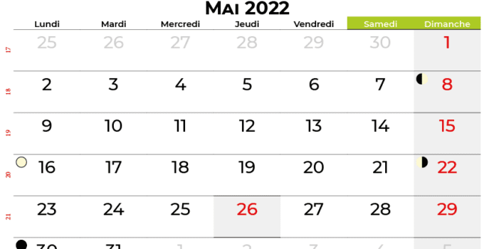 calendrier mai 2022 belgique