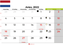 kalender april 2022 Nederland