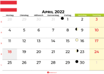kalender april 2022 Österreich