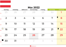 kalender mai 2022 Österreich