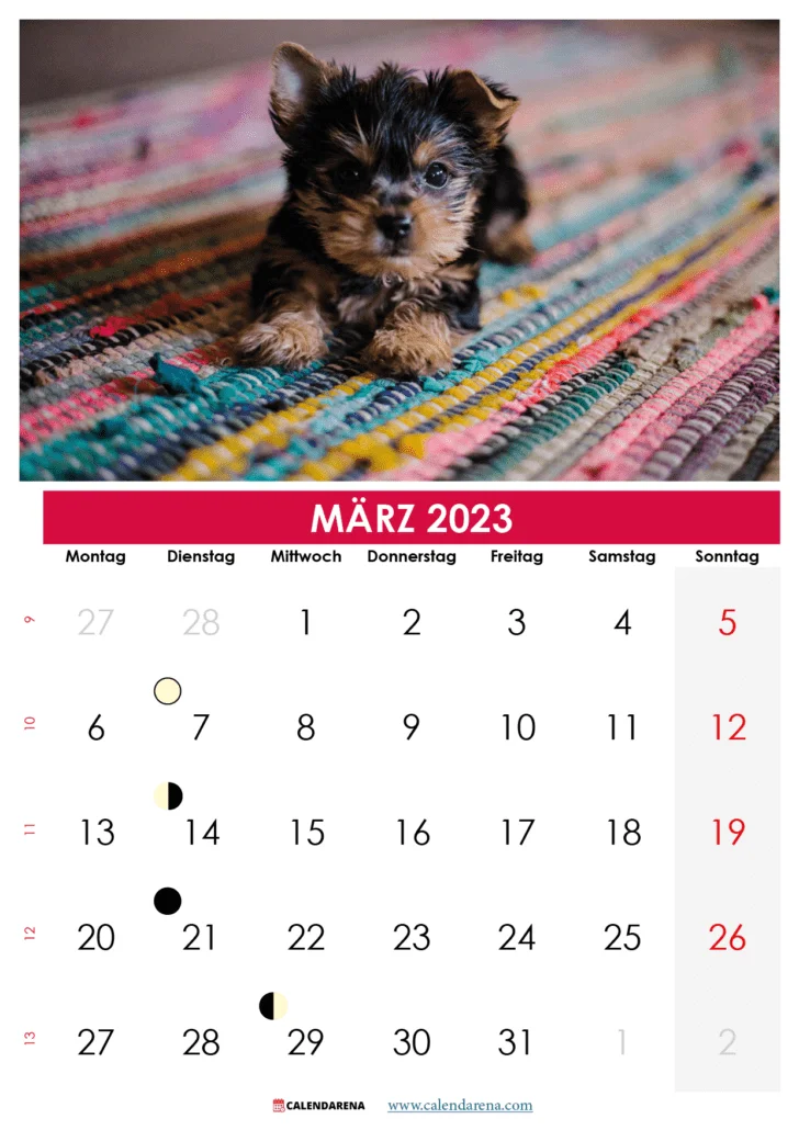 kalender monat märz 2023 Deutschland