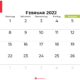 Kalender februar 2022 zum ausdrucken Belgien