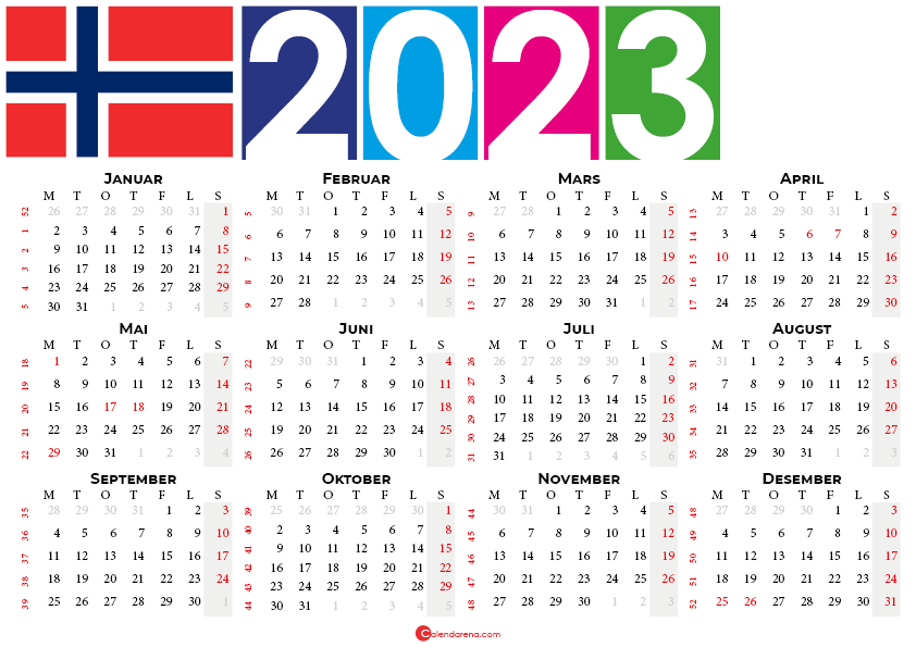 Norsk kalender 2023