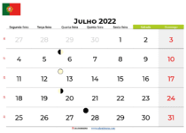 calendário julho 2022 portugal