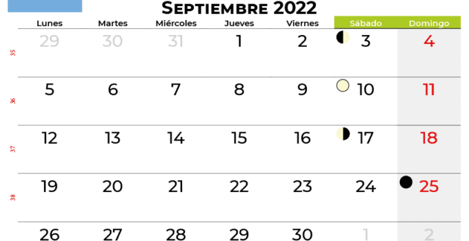 calendario septiembre 2022 para imprimir argentina