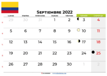 calendario septiembre 2022 para imprimir colombia