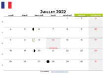 calendrier juillet 2022 france