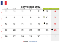 calendrier septembre 2022 france