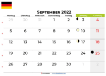kalender september 2022 Deutschland