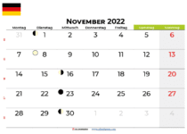 kalender november 2022 Deutschland