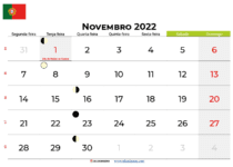 calendário de novembro de 2022 portugal