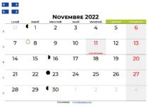 calendrier novembre 2022 québec canada