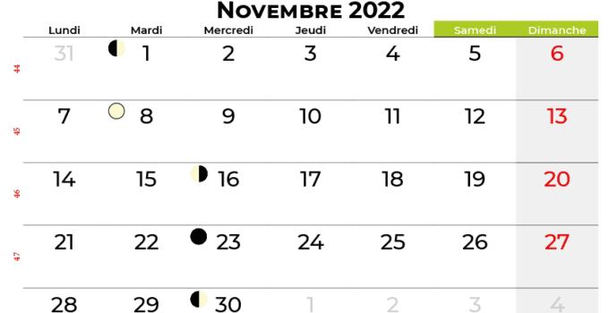 calendrier novembre 2022 suisse