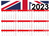 2023 calendar printable united kingdom