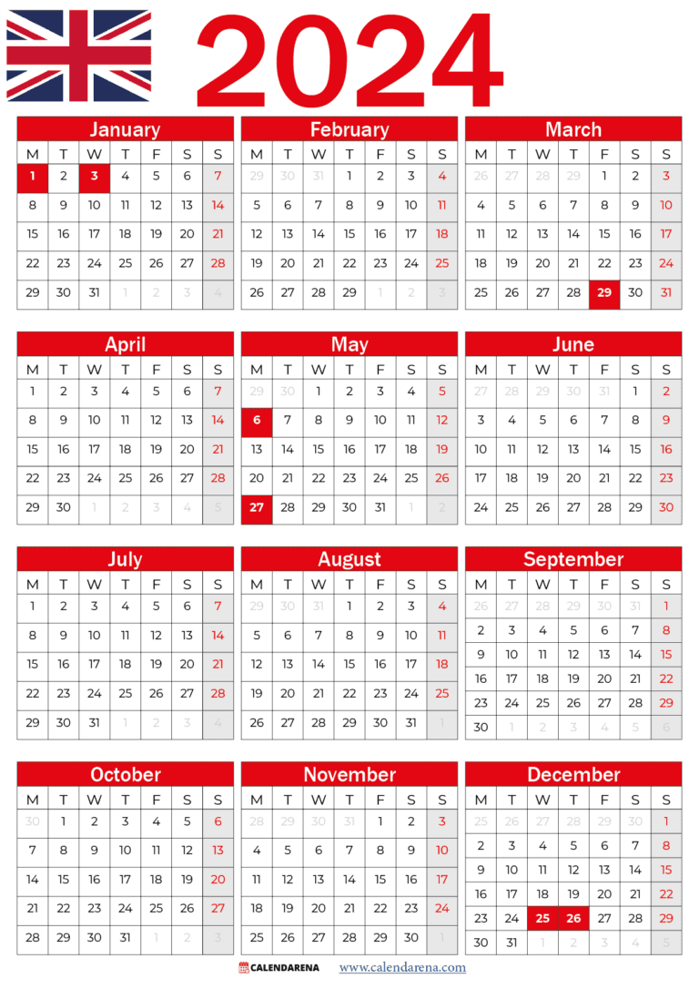 2024 Calendar Uk Printable 768x1086 