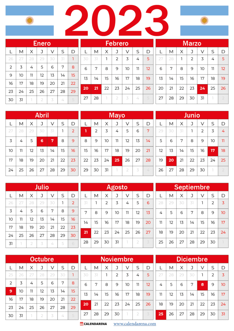 Calendario 2024 Argentina