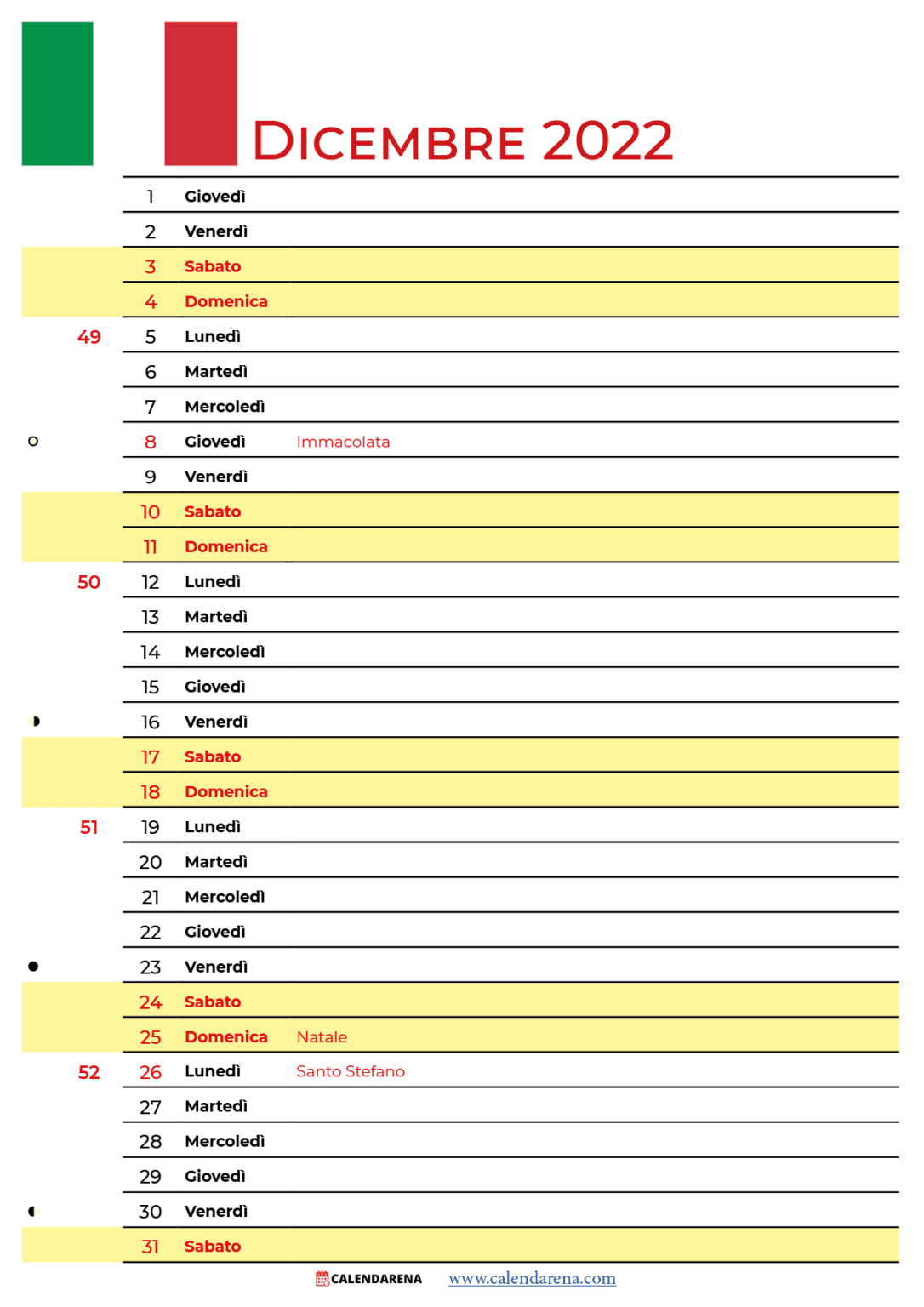 Calendario Di Dicembre 2022 Da Stampare Gratuitamente